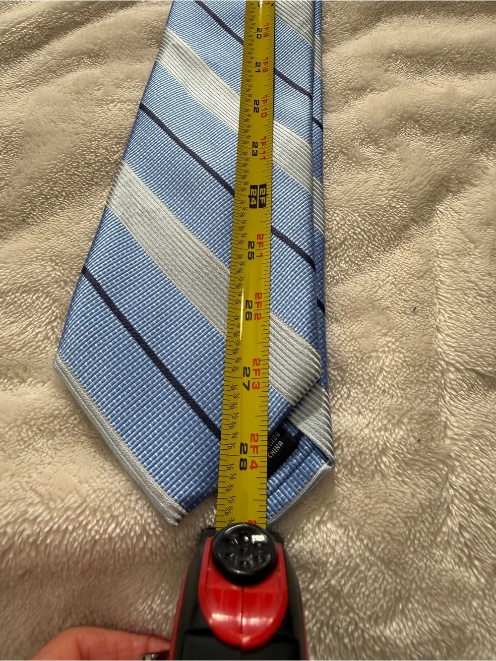 Jos. A. Bank Signature Collection Silk Tie Light Blue Striped Men's Necktie